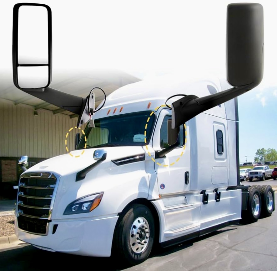 Black Door Mirror - Right
