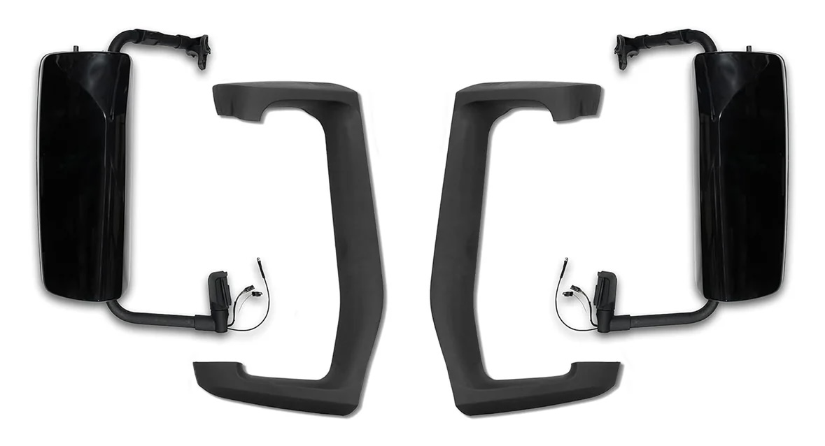 Black Heated Door Mirror - Left